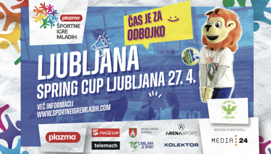 SPRING CUP LJUBLJANA V ODBOJKI SE BO ODVIJAL V SODELOVANJU S PLAZMA ŠPORTNIMI IGRAMI