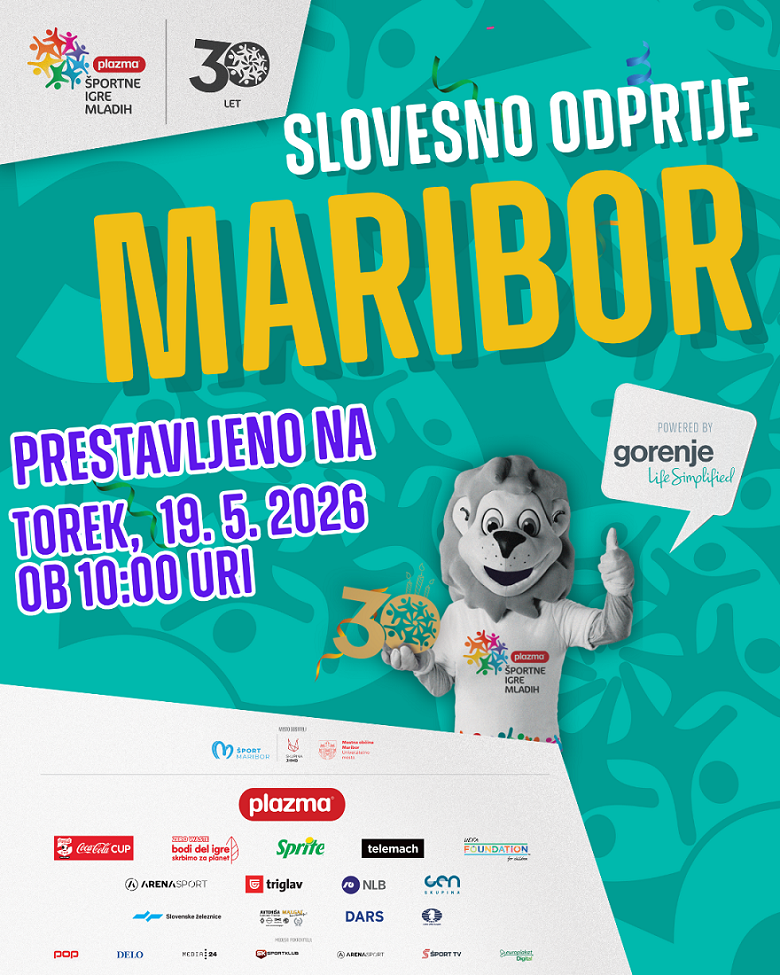 Odprtje 3. sezone Športnih iger mladih v Mariboru prestavljeno na 19. maj